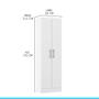 Imagem de Armário Multiuso com 2 Portas 52x170Cm MDP Branco 3000 MENU
