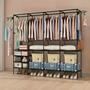 Imagem de Armário Multiuso com Cabideiro Quádruplo - Organize Roupas, Calçados e Acessórios com Estilo