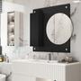 Imagem de Armário Para Banheiro Com Espelho Redondo Mariana Decore Morfeu - Cores Diversas - Lojas GB