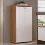 Imagem de Armário Para Escritório 160cm 02 Portas com Chave Unik A02 Freijó Branco - Lyam Decor