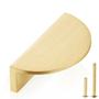 Imagem de Armário Pulls QOGRISUN Gold Half Moon Solid Brass, pacote com 2 unidades