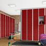 Imagem de Armário Roupeiro Aço 4 Portas Academia Guarda Volume EA701 Vermelho