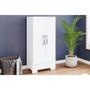 Imagem de Armário Sapateira Quarto Briz BS03 2 Portas c/ Pés Branco - Henn
