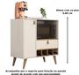 Imagem de Armário Suspenso Com Suporte Para Microondas Estilo Retro Eddi - Cor: Off White Com Nature - Lojas G2