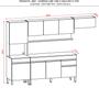 Imagem de Armários para Cozinha com Balcão com Tampo Line 150cm