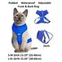 Imagem de Arnês Cat Harness Wokex Luxury acolchoado resistente à água azul S-M