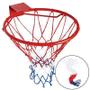 Imagem de Aro Basketball DE FERRO com Rede para Cestas de Basquete treinar + bola