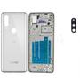 Imagem de Aro Chassis Motorola Moto One Action Branco + Tampa Traseira e Lente