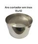 Imagem de ARO CORTADOR REDONDO PARA MASSAS BOLOS E PÃO DE HAMBUGUER INOX 15x10CM