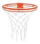 Imagem de Aro de basquete oficial d= 46 cm com rede - klopf