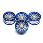 Imagem de Aros da roda de alumínio RC-Hub 1.9" beadlock para 1/10 RC Axial SCX10 CC01 D90 D110 TF2, 4Pcs (Prata & Azul)