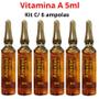 Imagem de Arovitel Vitamina A 5ml -Kit Com 6 Ampolas P/ Pele E Cabelo