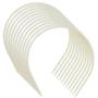 Imagem de Arquinho Para Prender Cabelos 10mm Branco Tiara Com 30 Unidades