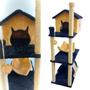 Imagem de Arranhador Para Gatos 3 Andares Com Casinha e Rede LD Pet