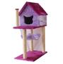 Imagem de Arranhador Para Gatos Casa Com Rede - Roxo Com Lilás