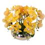 Imagem de Arranjo 6 Flores De Orquídeas Amarelas Vaso Dourado Grande