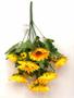Imagem de Arranjo C/ 10 Girassol Grande Flor Artificial Buquê Cheio