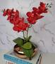 Imagem de Arranjo Com 2 Orquídeas Vermelha Vaso Cobre 22cm