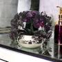 Imagem de Arranjo Com 4 Orquídeas Artificiais Roxa Realistas Com Vaso