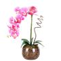 Imagem de Arranjo Com Vaso de Vidro Flores artificiais Orquídeas Rosa