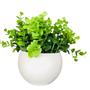 Imagem de Arranjo Com Vaso Face Flores Artificial Verdinho Eucalipto