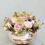 Imagem de Arranjo de Flores Rosas Artificiais no Vaso Rose Gold  Formosinha