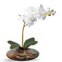Imagem de Arranjo de Orquídea Artificial Branca Delicada vaso Ikebana
