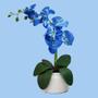 Imagem de Arranjo De Orquídea Flor Artificial No Vaso - Azul