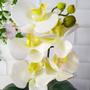Imagem de Arranjo de Orquídea Grande Artificial +Vaso Vidro Espelhado