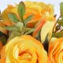 Arranjo de Rosas Artificiais Amarelas em Vaso de Vidro Bia - Vila das Flores Imagem de Arranjo de Rosas Artificiais Amarelas em Vaso de Vidro Bia