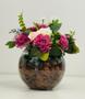 Imagem de Arranjo Flores Artificial Rosas Com Vaso