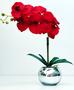 Imagem de Arranjo Flores Orquídea Artificial Vermelha Com Vaso E88