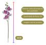 Imagem de Arranjo Orquídea  Artificial  3D silicone toque Real Haste 4 Flores nao desbota nem amarela