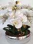 Imagem de Arranjo Orquídeas De Silicone 4 Unidades Para Mesa Com Vaso