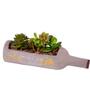 Imagem de Arranjo Permanente Planta Artificial Suculenta Plástico Vaso Cimento Vizapi Garrafa Garden Elegans 24x12cm