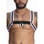 Imagem de Arreio Masculino Harness em Elástico Bicolor com Argolas - Steves Designer 