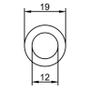 Imagem de Arruela Anel Vedação Flexivel Gás 1/2 19 x 12 x 2mm 5un