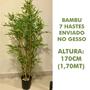 Imagem de Árvore Artificial Bambu 7 Hastes 170cm Planta Permanente no Gesso