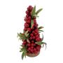 Imagem de Árvore Base Berries Vermelhos e Folhas Verdes 17cm - Natal Magizi