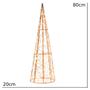 Imagem de Arvore cone natalino decorativo vazado com 300 leds 80cm