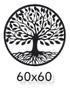 Imagem de Árvore Da Vida 60cm Mandala Decorativa Mdf Preta - Ficone Decor