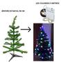 Imagem de Árvore de natal 30cm 25 galhos com pisca colorido a pilha