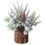 Imagem de Árvore de Natal Artificial Hatisan Small com Ornamentos Prateados