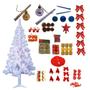 Imagem de Árvore De Natal Branca 1,80M 320 Galhos 118 Itens Decorada