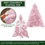 Imagem de Árvore de Natal Casafield Pink Spruce de 1,4 m com suporte de metal