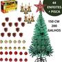 Imagem de Árvore de Natal Completa Pronta 44 Enfeites+Pisca 150 cm