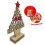 Imagem de Árvore De Natal Dos Desejos Decoração Art Christmas Em Madeira Com Leds 18 Cm