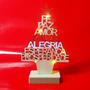 Imagem de Árvore De Natal Dos Desejos Decoração Art Christmas Em Madeira Com Leds 18 Cm