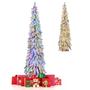 Imagem de Árvore de Natal GOFLAME de 1,8m (6 pés) Pré-iluminada com Neve Flocada e Luzes LED