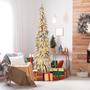Imagem de Árvore de Natal GOFLAME de 1,8m (6 pés) Pré-iluminada com Neve Flocada e Luzes LED